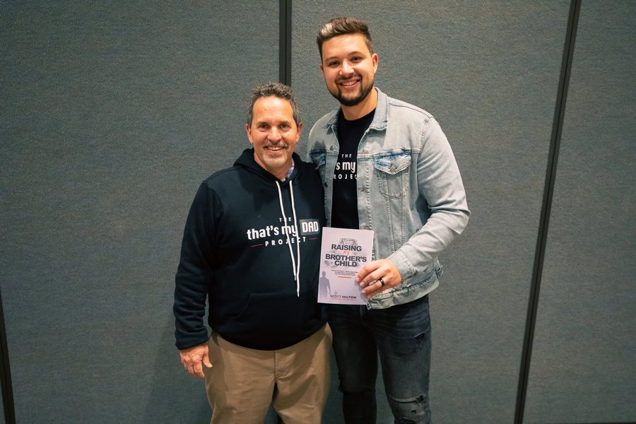 Colin Edwards with author Scott Hilton